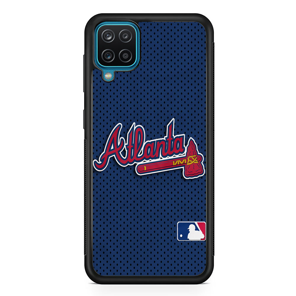 Baseball Atlanta Braves MLB 002 Samsung Galaxy A12 Case-Phone Case-Rubber Black (2D Case)-Altracase