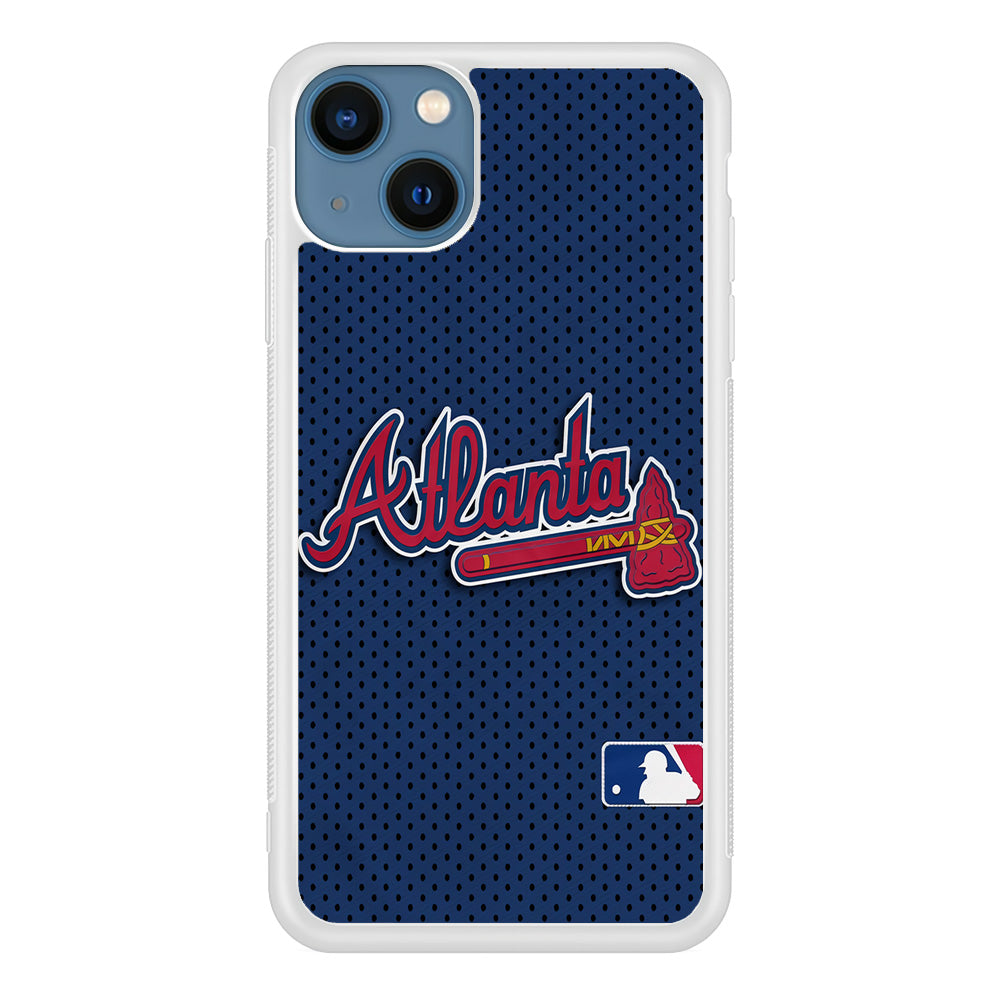 Baseball Atlanta Braves MLB 002 iPhone 15 Plus Case-Phone Case-Rubber White (2D Case)-Altracase