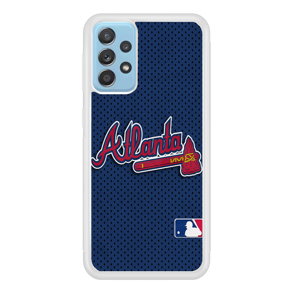Baseball Atlanta Braves MLB 002 Samsung Galaxy A72 Case-Phone Case-Rubber White (2D Case)-Altracase