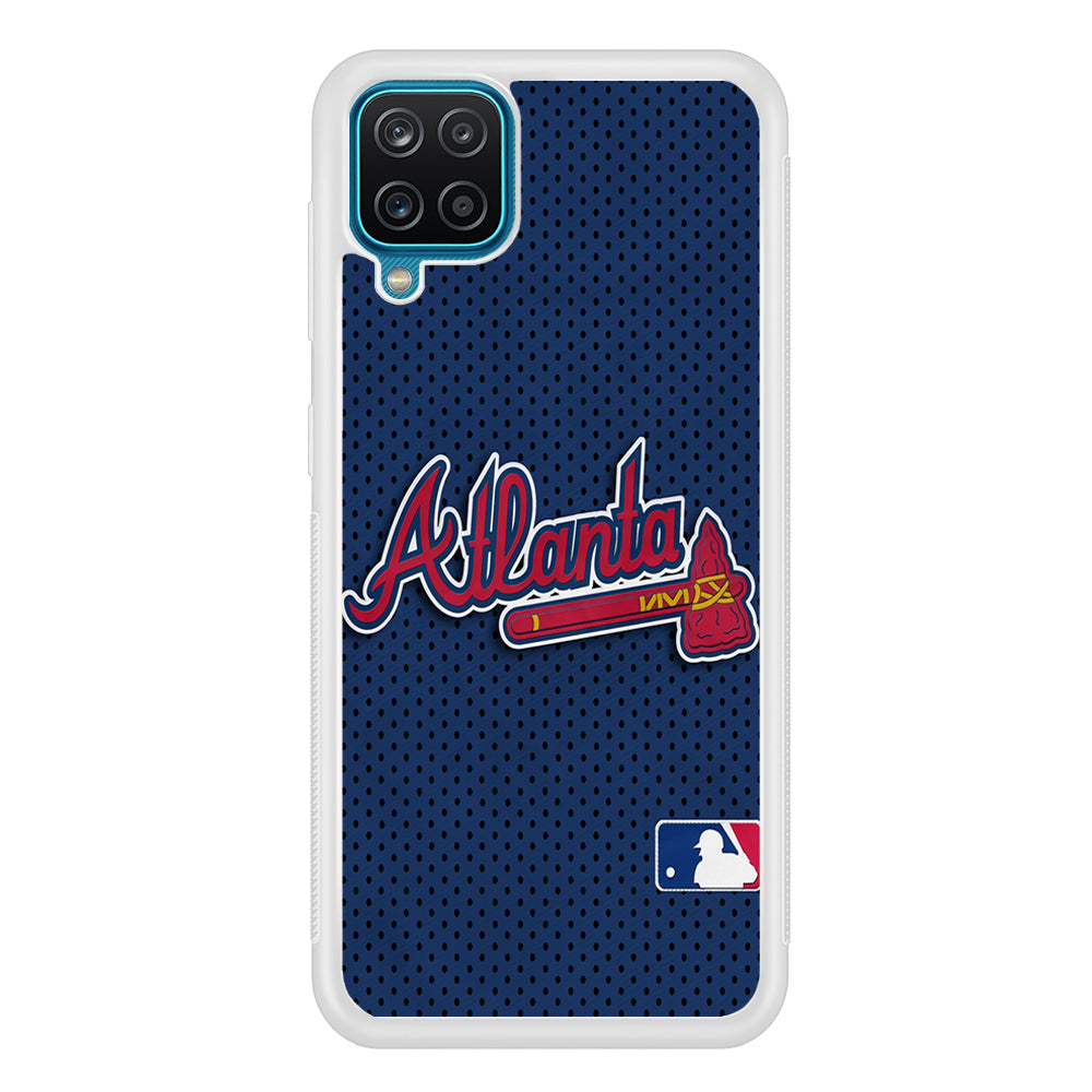 Baseball Atlanta Braves MLB 002 Samsung Galaxy A12 Case-Phone Case-Rubber White (2D Case)-Altracase