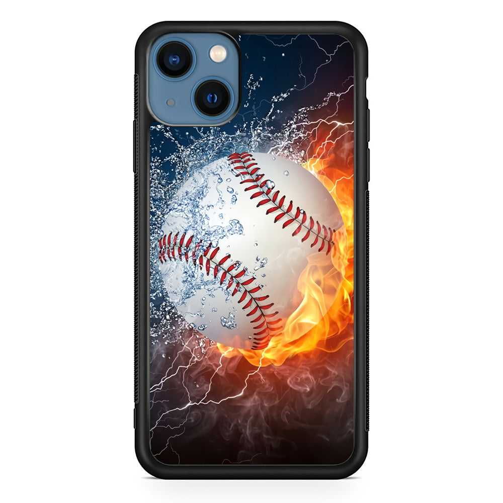 Baseball Ball Cool Art iPhone 15 Plus Case-Phone Case-Rubber Black (2D Case)-Altracase