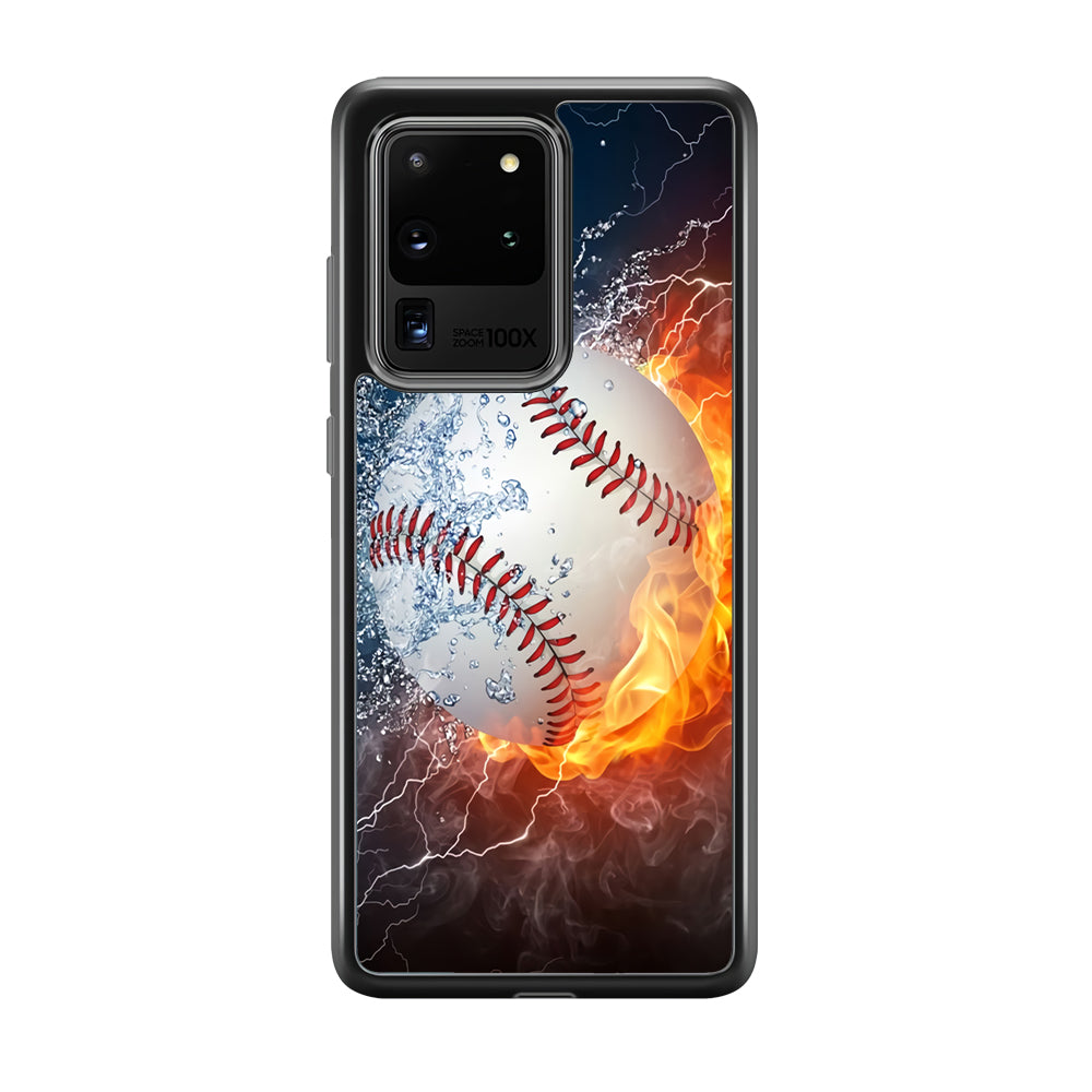 Baseball Ball Cool Art Samsung Galaxy S20 Ultra Case-Phone Case-Tempered Glass Case-Altracase