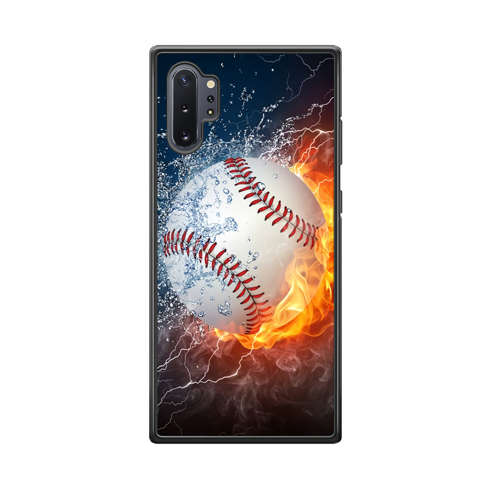Baseball Ball Cool Art Samsung Galaxy Note 10 Plus Case-Phone Case-Rubber Black (2D Case)-Altracase
