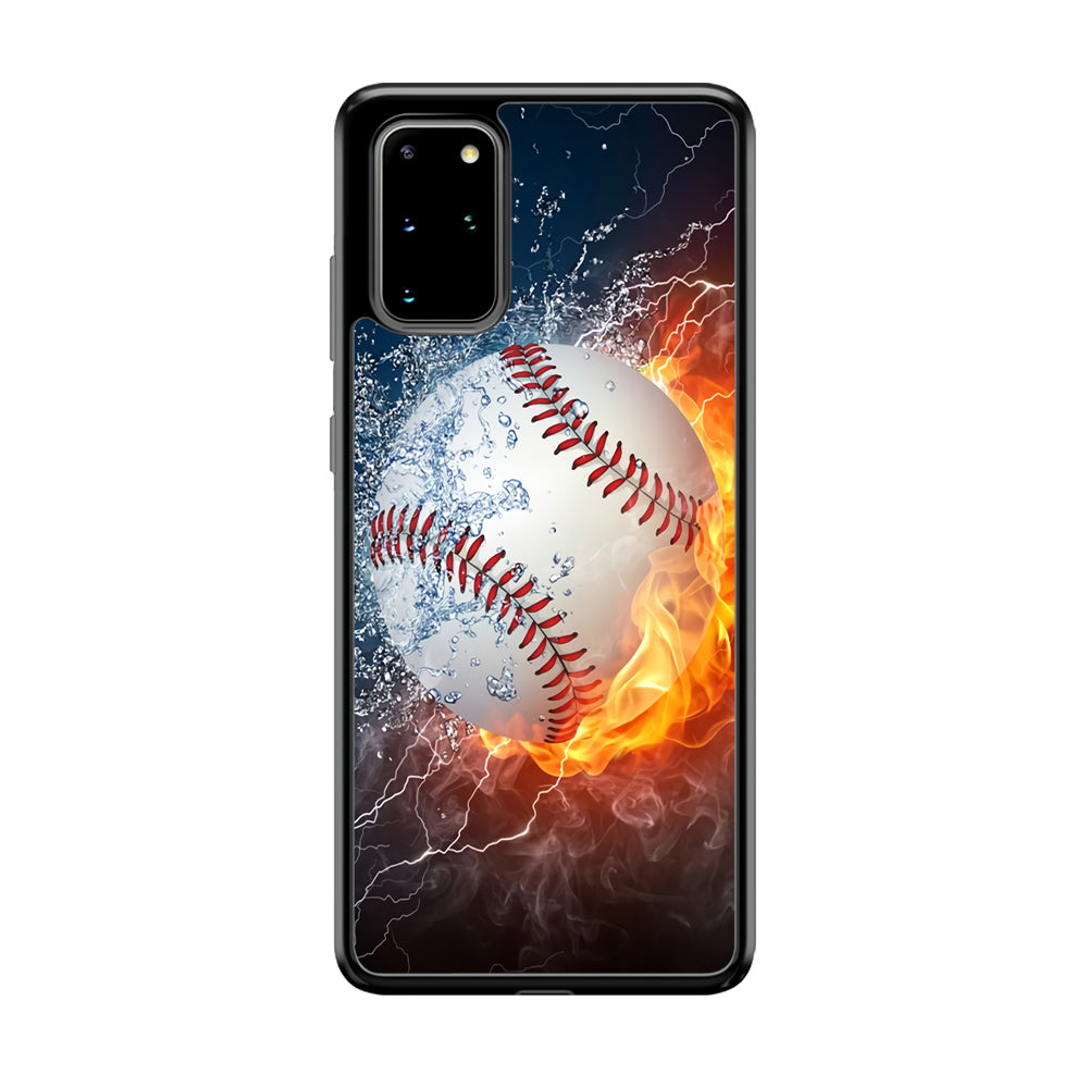 Baseball Ball Cool Art Samsung Galaxy S20 Plus Case-Phone Case-Rubber Black (2D Case)-Altracase