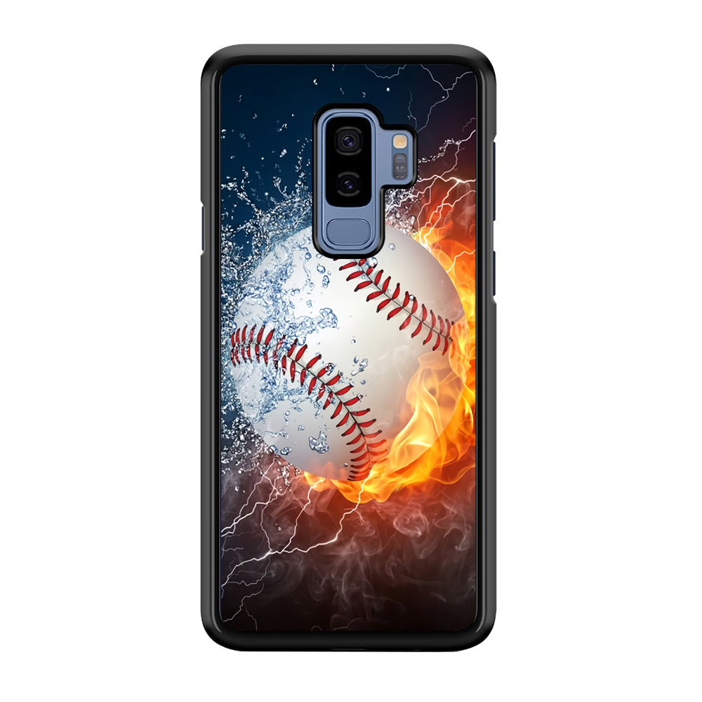 Baseball Ball Cool Art Samsung Galaxy S9 Plus Case-Phone Case-Rubber Black (2D Case)-Altracase