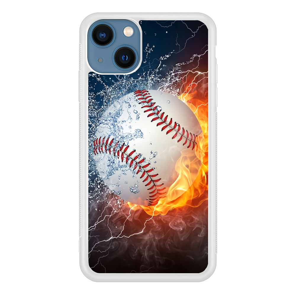 Baseball Ball Cool Art iPhone 15 Plus Case-Phone Case-Rubber White (2D Case)-Altracase