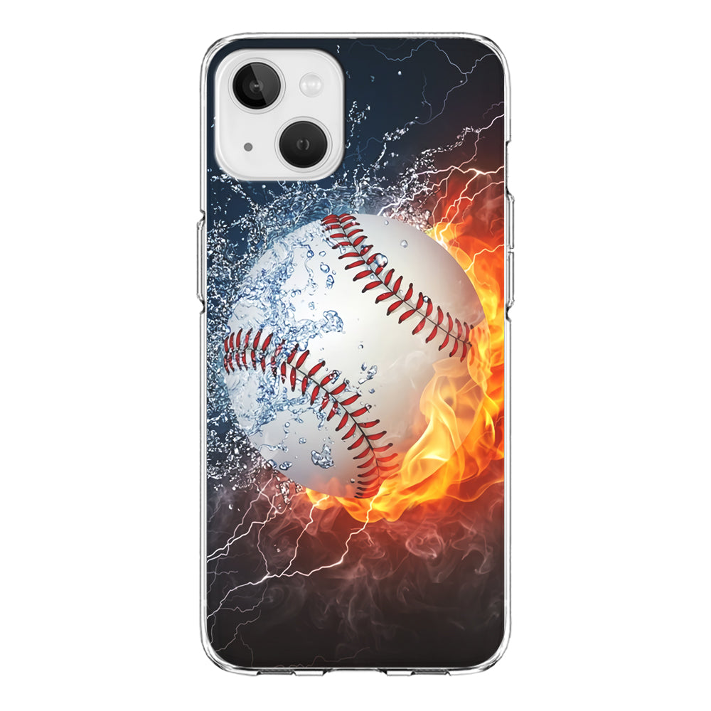Baseball Ball Cool Art iPhone 15 Plus Case-Phone Case-Clear Soft Case-Altracase