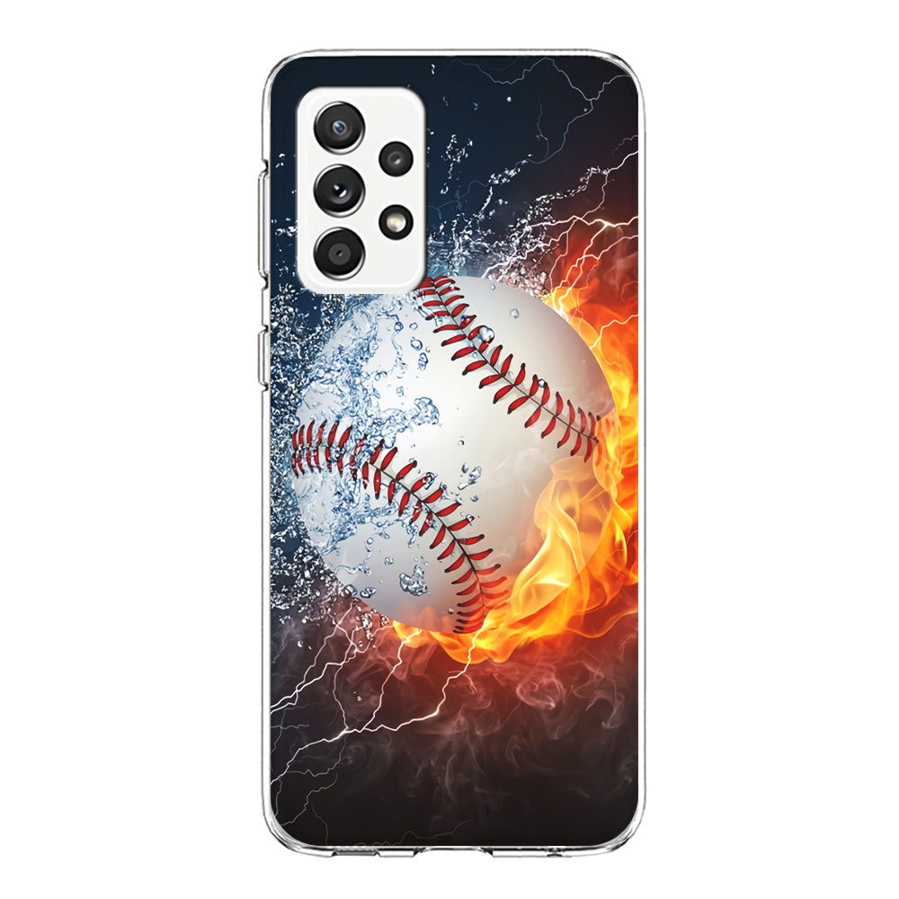 Baseball Ball Cool Art Samsung Galaxy A72 Case-Phone Case-Clear Soft Case-Altracase