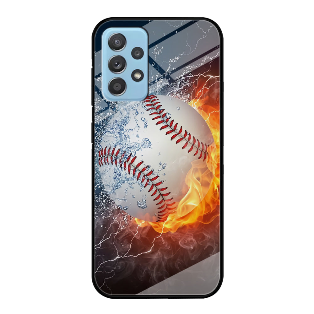 Baseball Ball Cool Art Samsung Galaxy A72 Case-Phone Case-Tempered Glass Case-Altracase