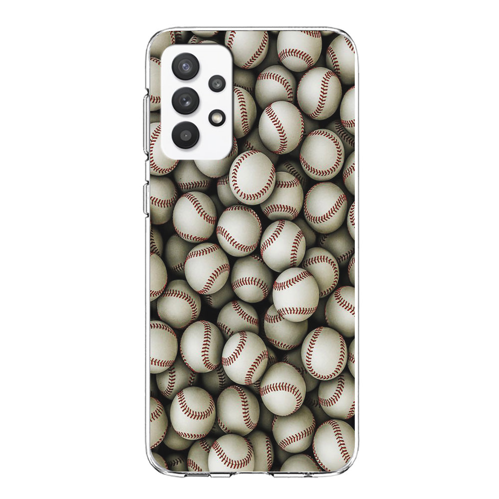 Baseball Ball Pattern Samsung Galaxy A32 Case-Phone Case-Clear Soft Case-Altracase