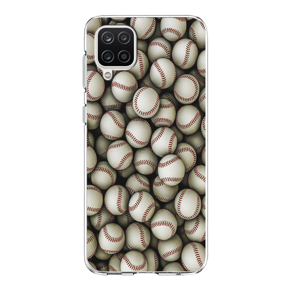 Baseball Ball Pattern Samsung Galaxy A12 Case-Phone Case-Clear Soft Case-Altracase