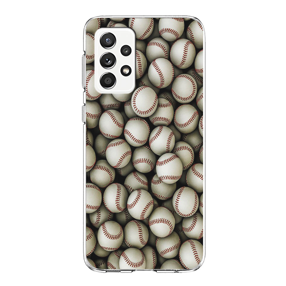 Baseball Ball Patter Samsung Galaxy A72 Case-Phone Case-Clear Soft Case-Altracase