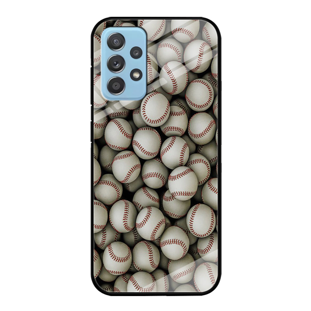 Baseball Ball Patter Samsung Galaxy A72 Case-Phone Case-Tempered Glass Case-Altracase