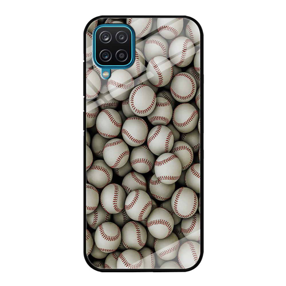 Baseball Ball Pattern Samsung Galaxy A12 Case-Phone Case-Tempered Glass Case-Altracase