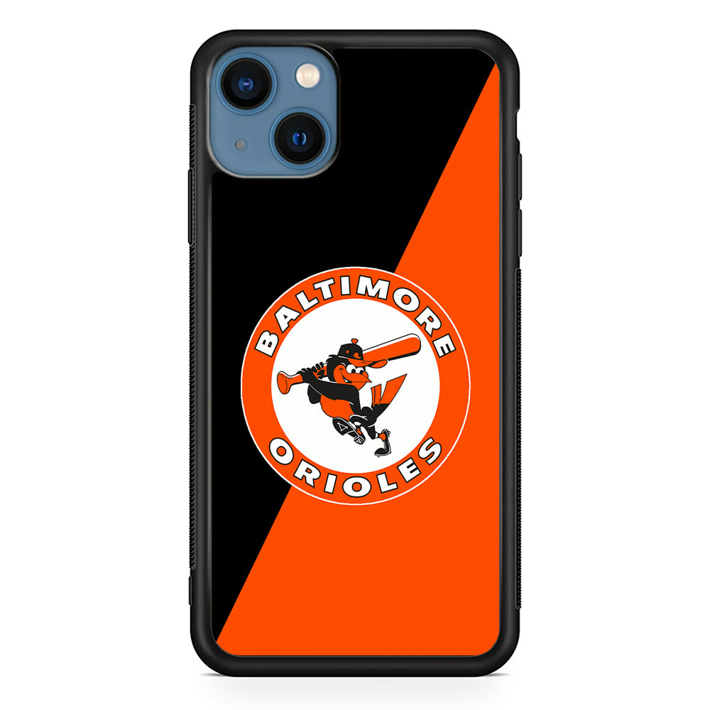 Baseball Baltimore Orioles MLB 001 iPhone 15 Plus Case-Phone Case-Rubber Black (2D Case)-Altracase