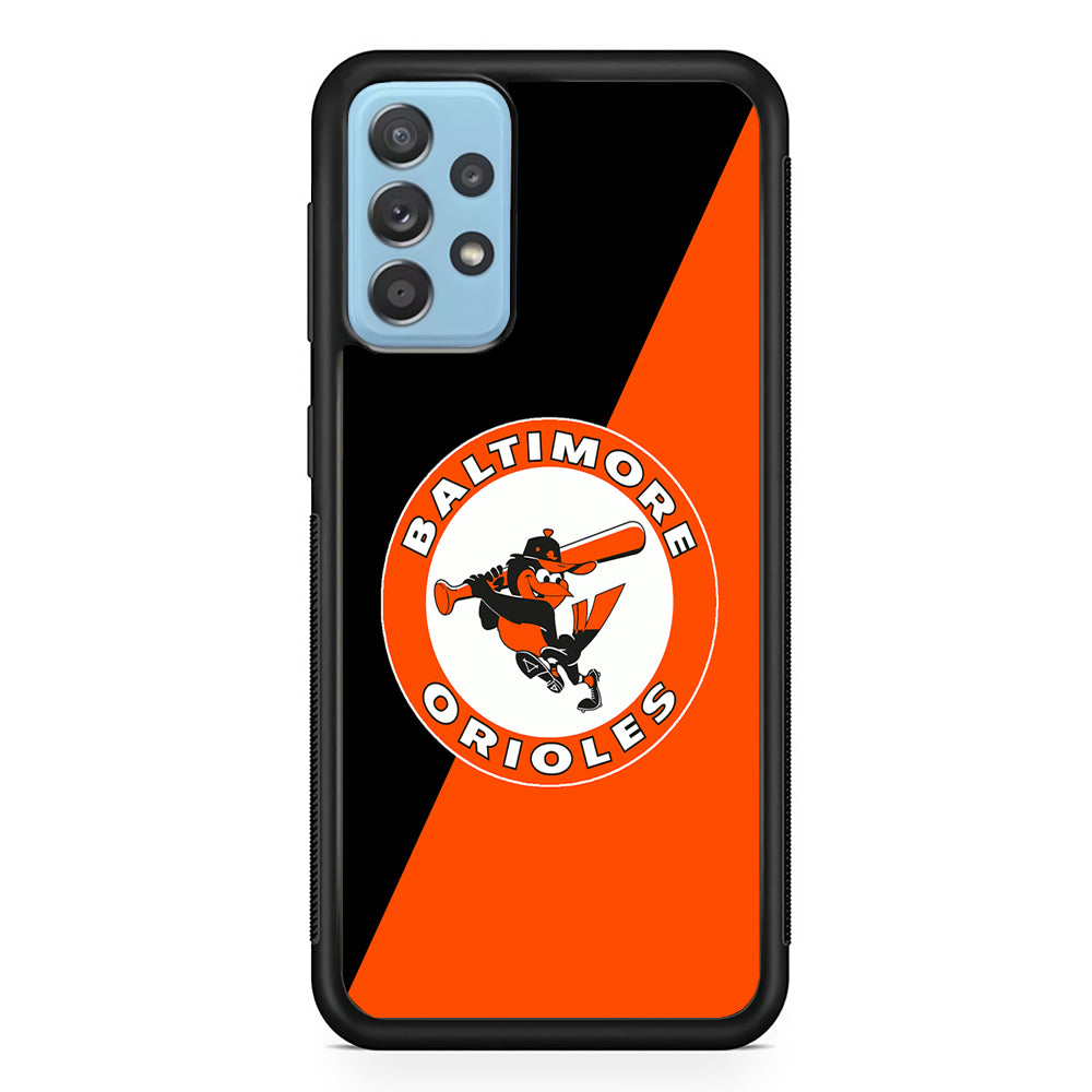 Baseball Baltimore Orioles MLB 001 Samsung Galaxy A72 Case-Phone Case-Rubber Black (2D Case)-Altracase