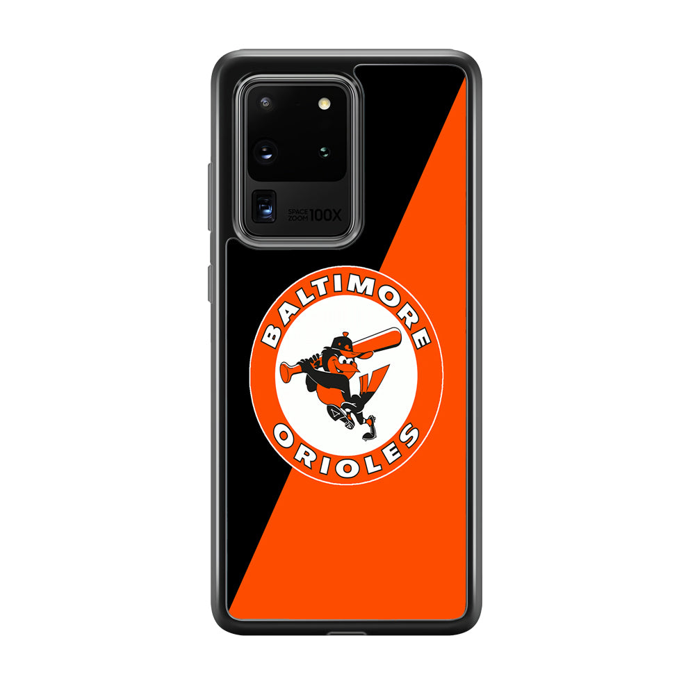 Baseball Baltimore Orioles MLB 001 Samsung Galaxy S20 Ultra Case-Phone Case-Rubber Black (2D Case)-Altracase