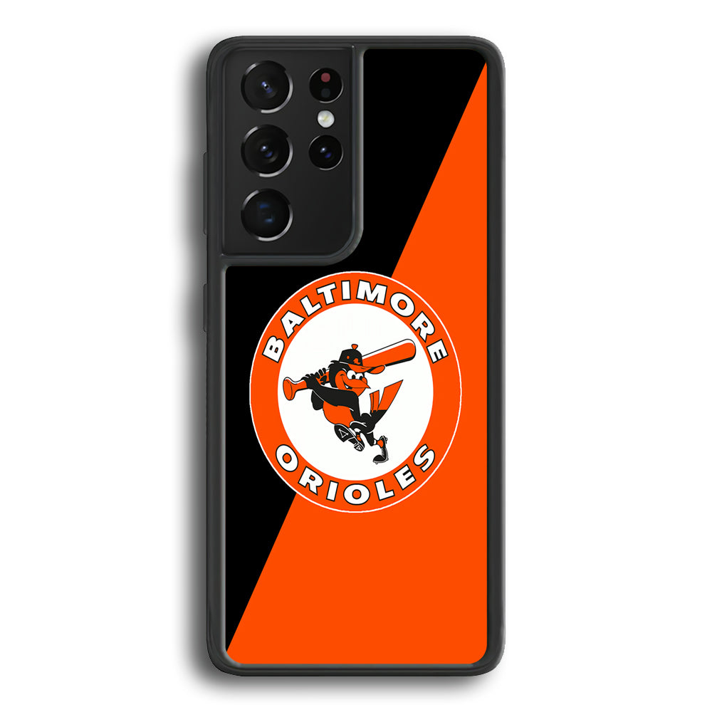 Baseball Baltimore Orioles MLB 001 Samsung Galaxy S21 Ultra Case-Phone Case-Rubber Black (2D Case)-Altracase