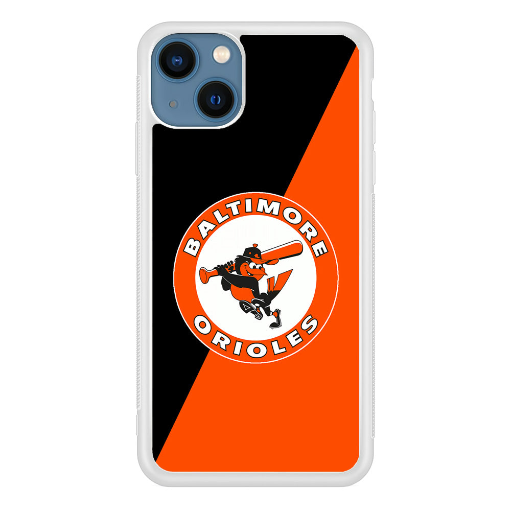 Baseball Baltimore Orioles MLB 001 iPhone 15 Plus Case-Phone Case-Rubber White (2D Case)-Altracase