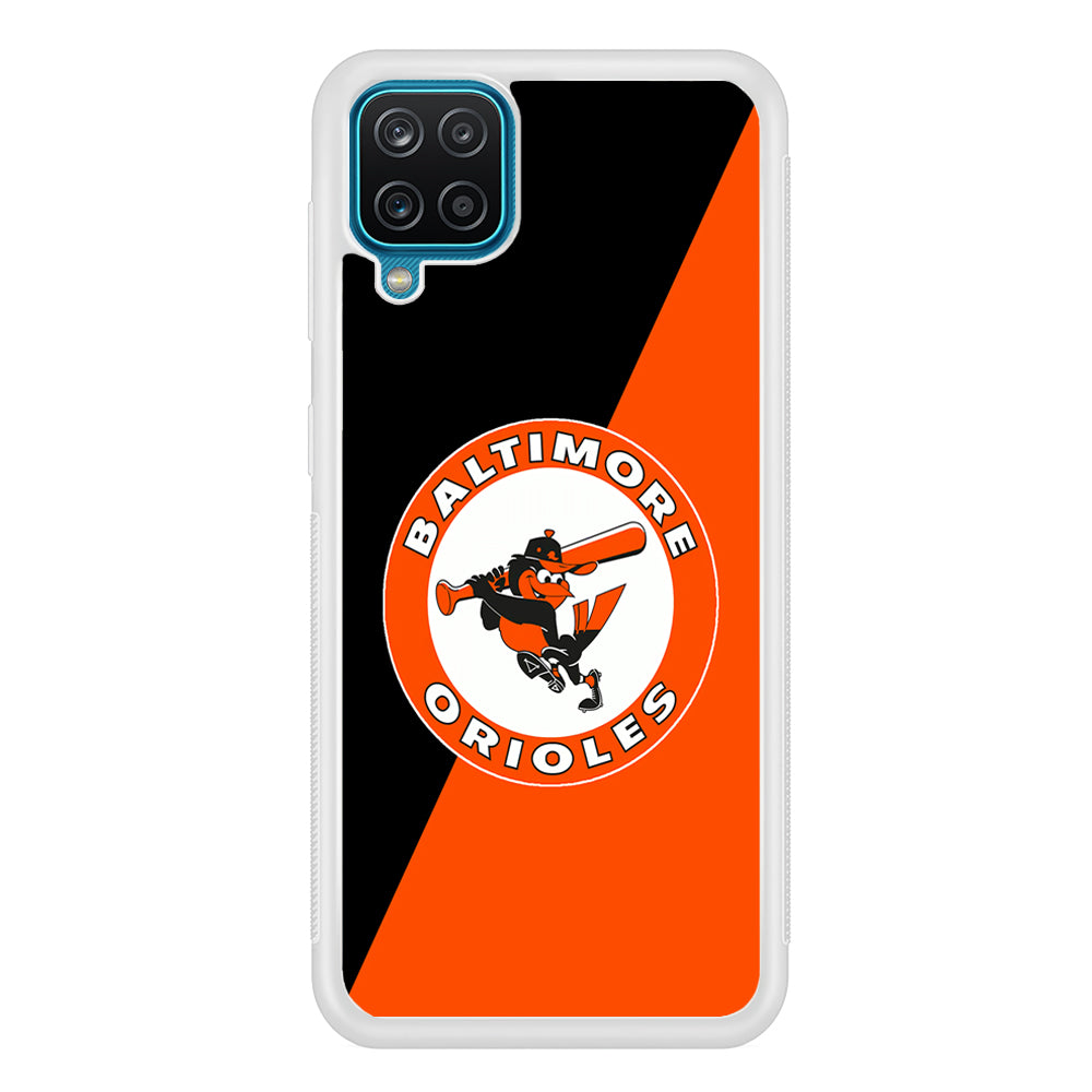 Baseball Baltimore Orioles MLB 001 Samsung Galaxy A12 Case-Phone Case-Rubber White (2D Case)-Altracase