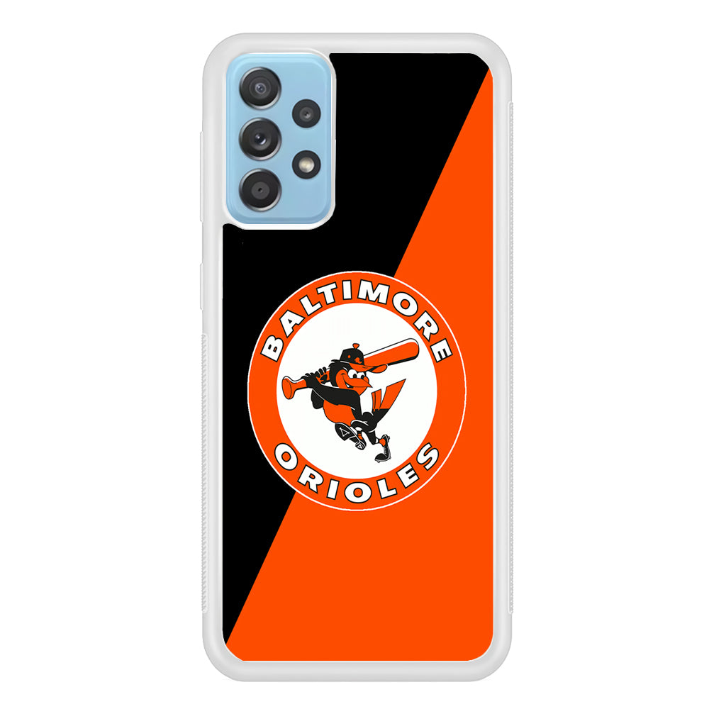Baseball Baltimore Orioles MLB 001 Samsung Galaxy A72 Case-Phone Case-Rubber White (2D Case)-Altracase