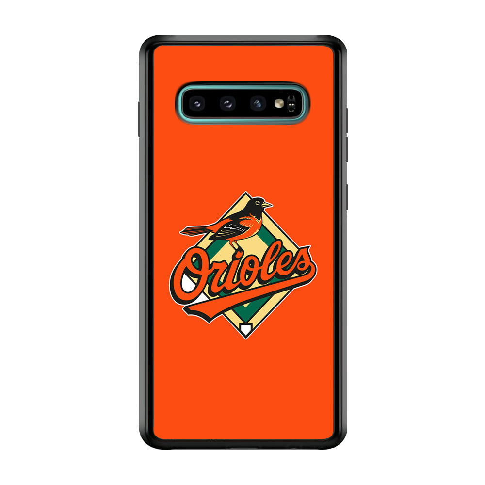 Baseball Baltimore Orioles MLB 002 Samsung Galaxy S10 Case-Phone Case-Rubber White (2D Case)-Altracase
