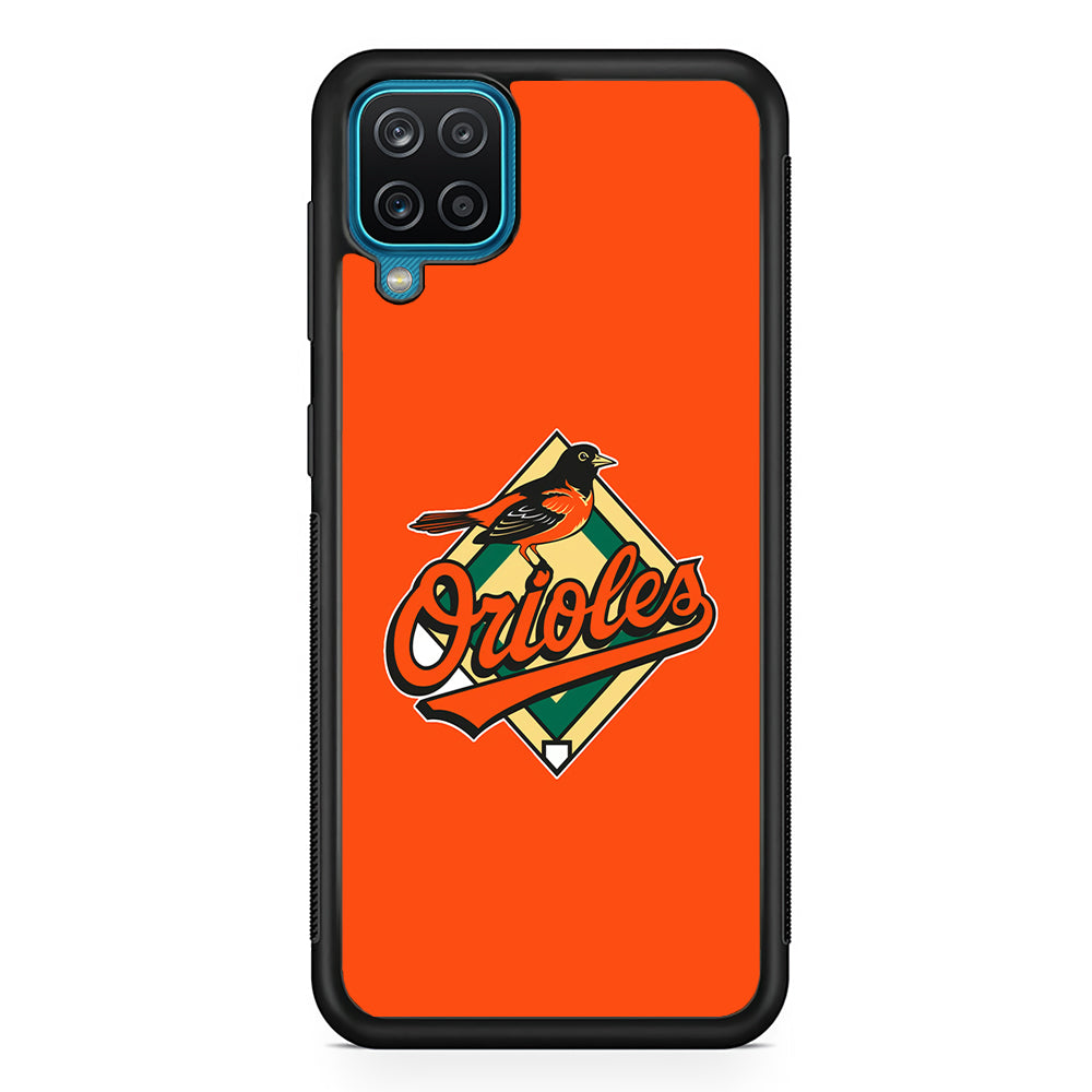 Baseball Baltimore Orioles MLB 002 Samsung Galaxy A12 Case-Phone Case-Rubber Black (2D Case)-Altracase