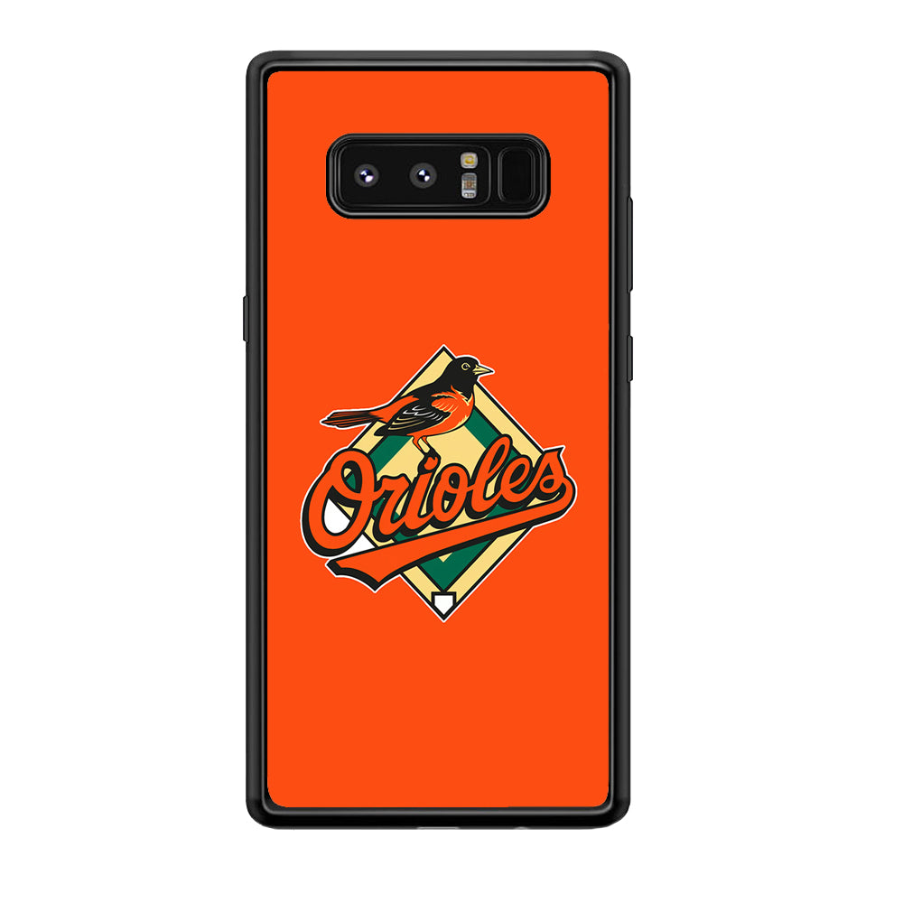 Baseball Baltimore Orioles MLB 001 Samsung Galaxy Note 8 Case-Phone Case-Rubber Black (2D Case)-Altracase