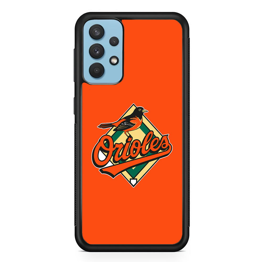 Baseball Baltimore Orioles MLB 002 Samsung Galaxy A32 Case-Phone Case-Rubber Black (2D Case)-Altracase