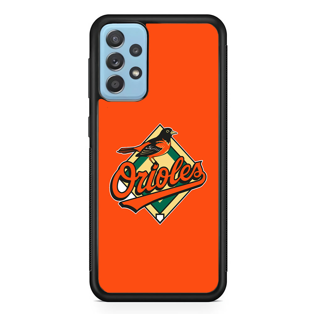 Baseball Baltimore Orioles MLB 002 Samsung Galaxy A72 Case-Phone Case-Rubber Black (2D Case)-Altracase