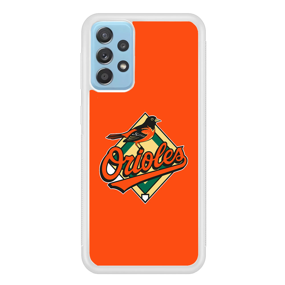 Baseball Baltimore Orioles MLB 002 Samsung Galaxy A72 Case-Phone Case-Rubber White (2D Case)-Altracase