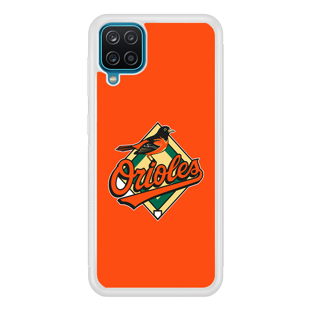 Baseball Baltimore Orioles MLB 002 Samsung Galaxy A12 Case-Phone Case-Rubber White (2D Case)-Altracase