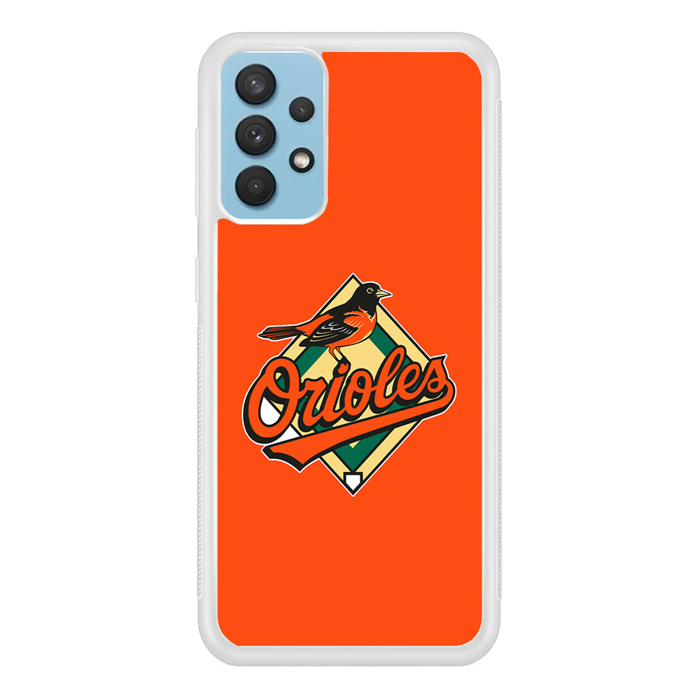 Baseball Baltimore Orioles MLB 002 Samsung Galaxy A32 Case-Phone Case-Rubber White (2D Case)-Altracase
