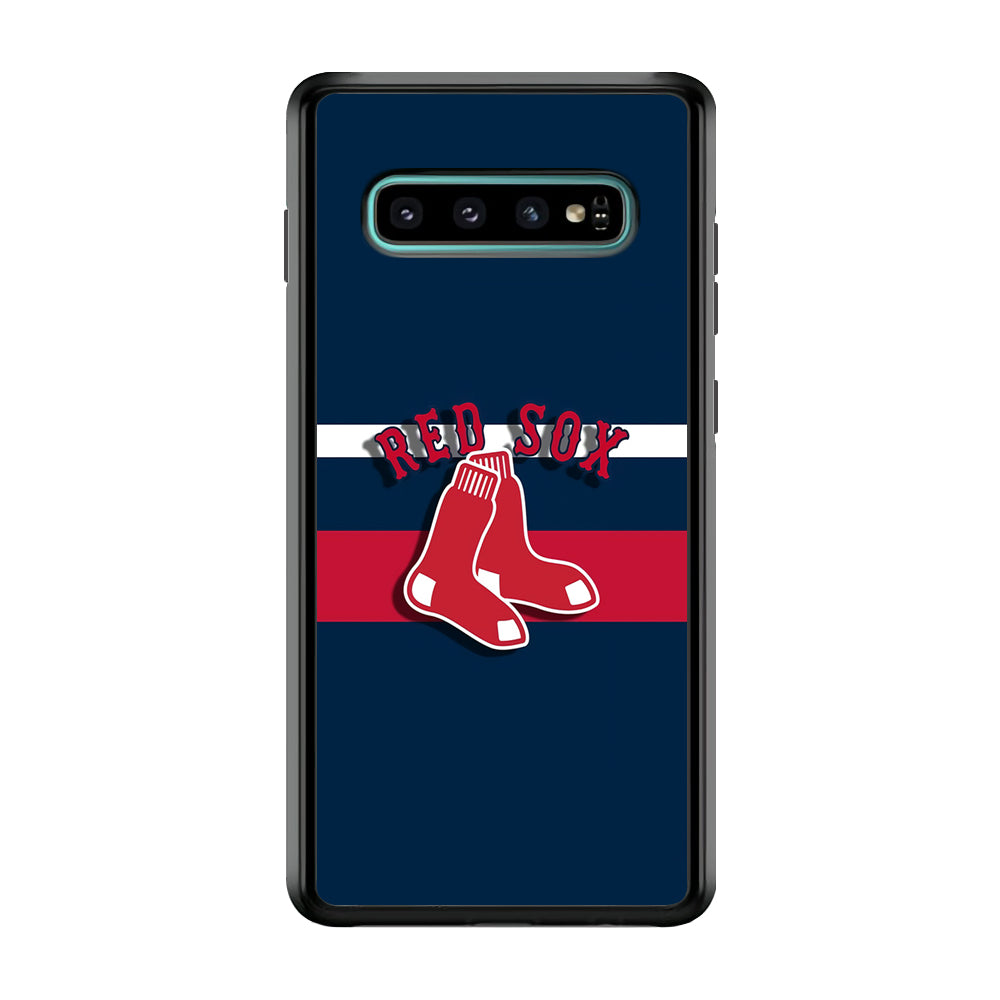 Baseball Boston Red Sox MLB 001 Samsung Galaxy S10 Case-Phone Case-Rubber White (2D Case)-Altracase