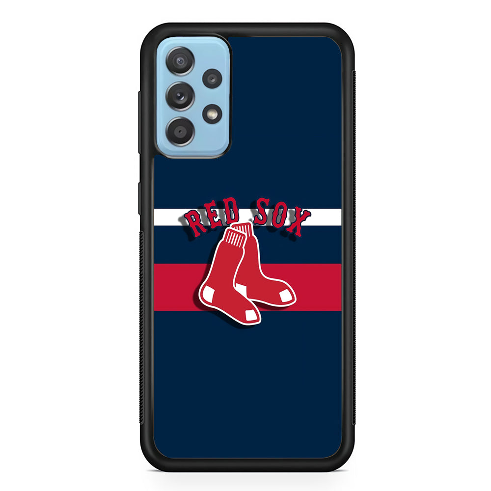 Baseball Boston Red Sox MLB 001 Samsung Galaxy A52 Case-Phone Case-Rubber Black (2D Case)-Altracase
