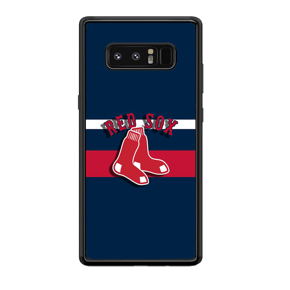 Baseball Boston Red Sox MLB 001 Samsung Galaxy Note 8 Case-Phone Case-Rubber Black (2D Case)-Altracase
