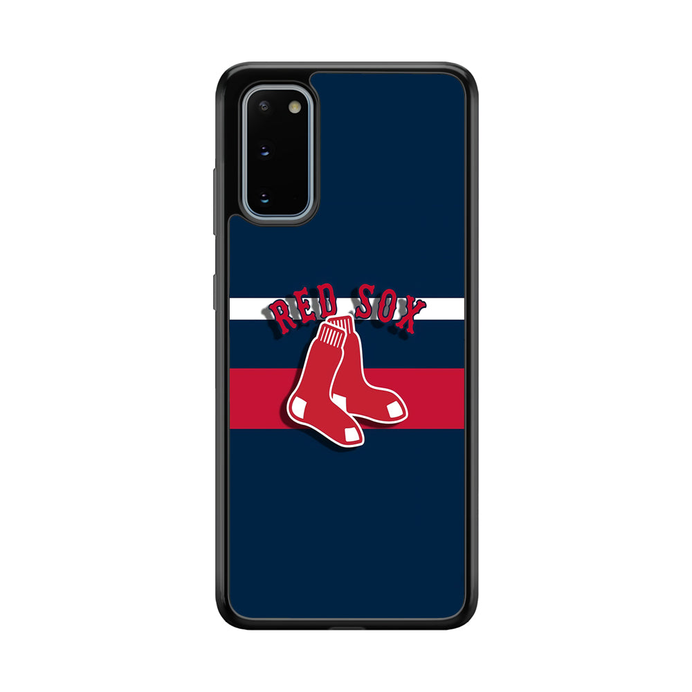 Baseball Boston Red Sox MLB 001 Samsung Galaxy S20 Case-Phone Case-Rubber Black (2D Case)-Altracase