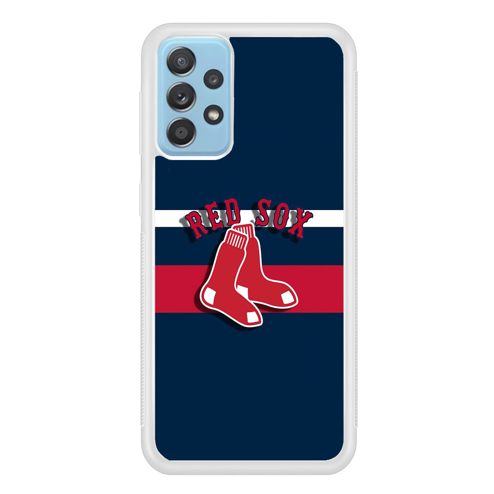Baseball Boston Red Sox MLB 001 Samsung Galaxy A52 Case-Phone Case-Rubber White (2D Case)-Altracase
