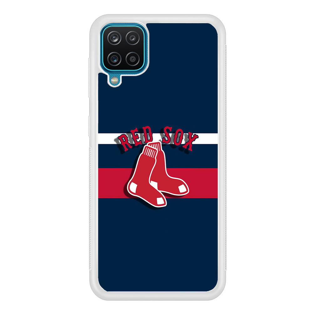 Baseball Boston Red Sox MLB 001 Samsung Galaxy A12 Case-Phone Case-Rubber White (2D Case)-Altracase