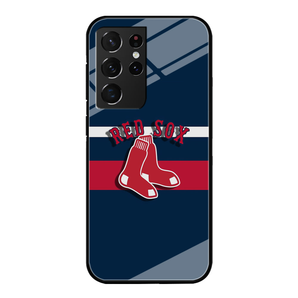 Baseball Boston Red Sox MLB 001 Samsung Galaxy S22 Ultra Case-Phone Case-Tempered Glass Case-Altracase