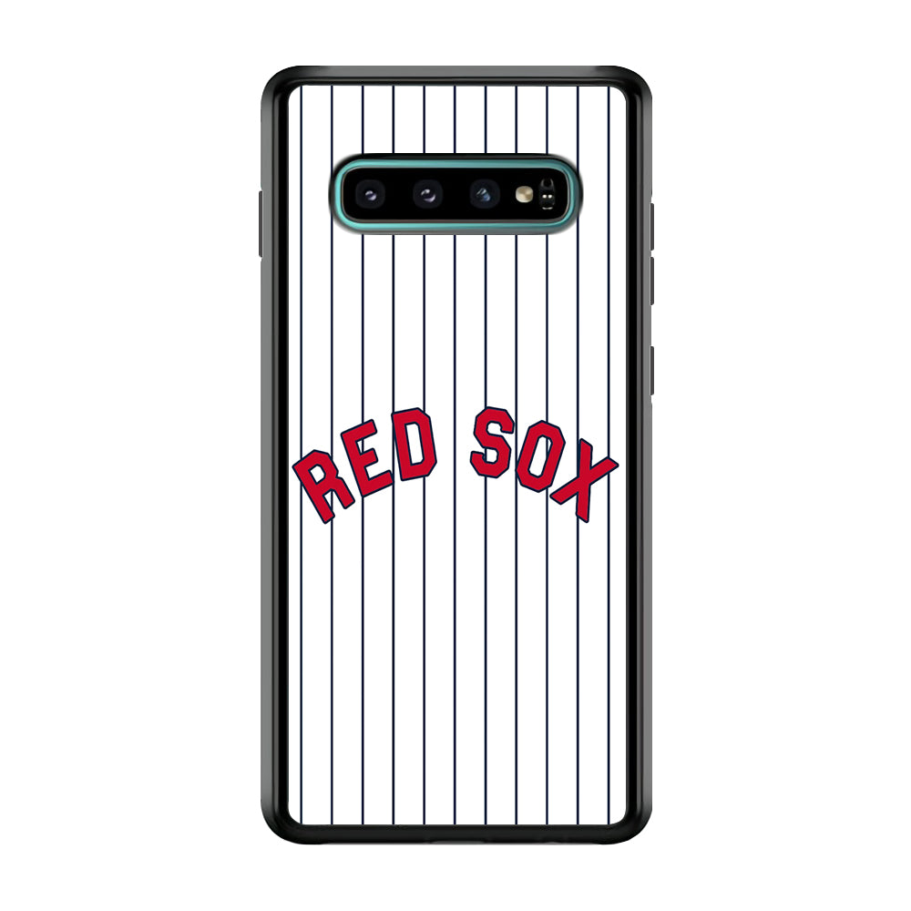 Baseball Boston Red Sox MLB 002 Samsung Galaxy S10 Case-Phone Case-Rubber Black (2D Case)-Altracase
