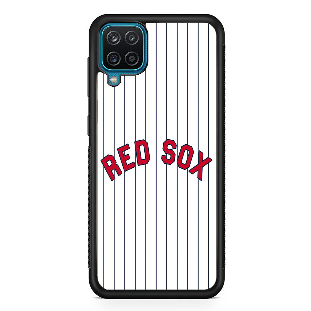 Baseball Boston Red Sox MLB 002 Samsung Galaxy A12 Case-Phone Case-Rubber Black (2D Case)-Altracase