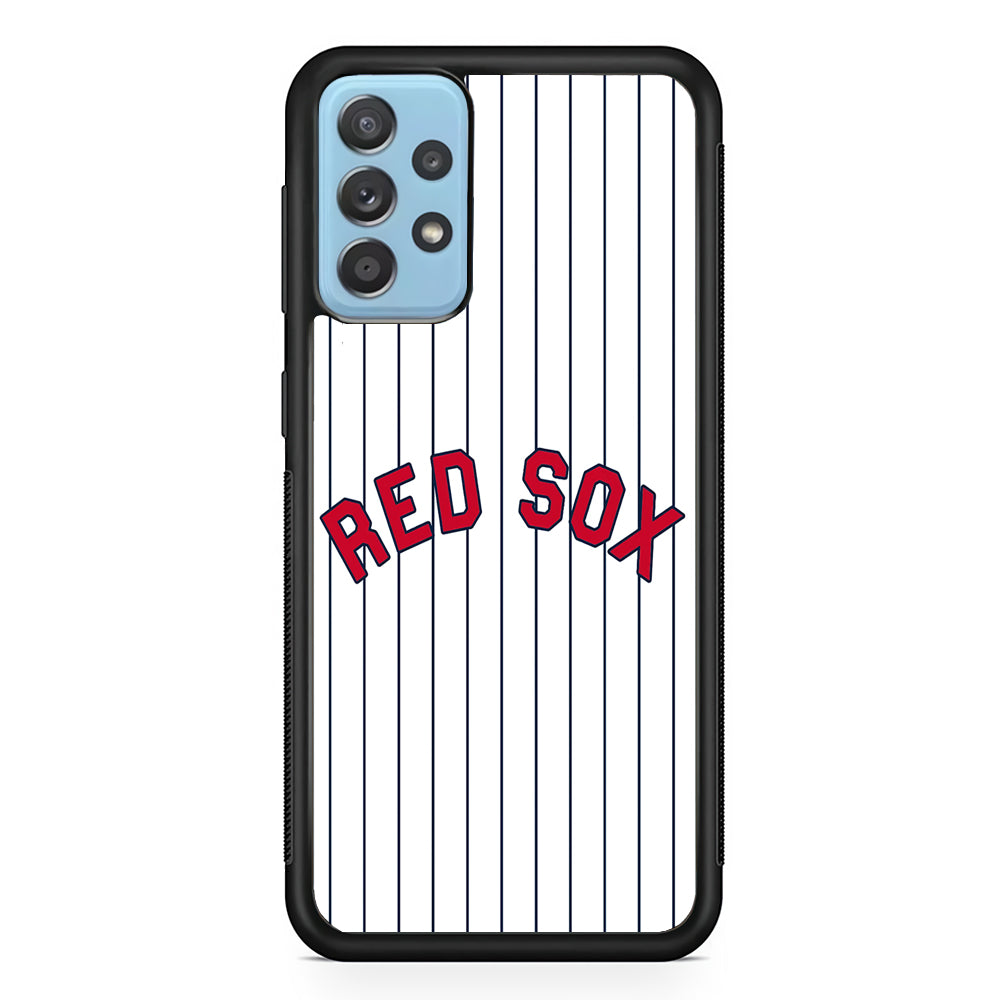 Baseball Boston Red Sox MLB 002 Samsung Galaxy A72 Case-Phone Case-Rubber Black (2D Case)-Altracase