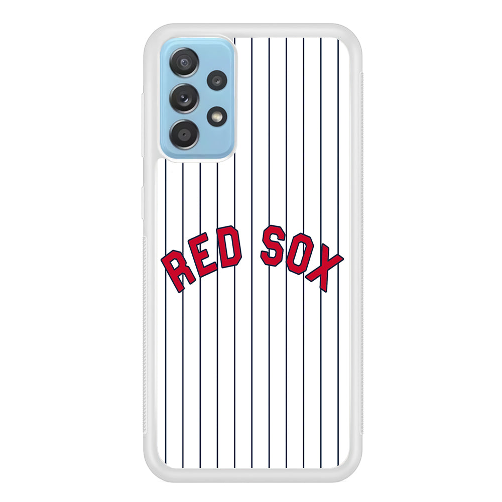 Baseball Boston Red Sox MLB 002 Samsung Galaxy A72 Case-Phone Case-Rubber White (2D Case)-Altracase