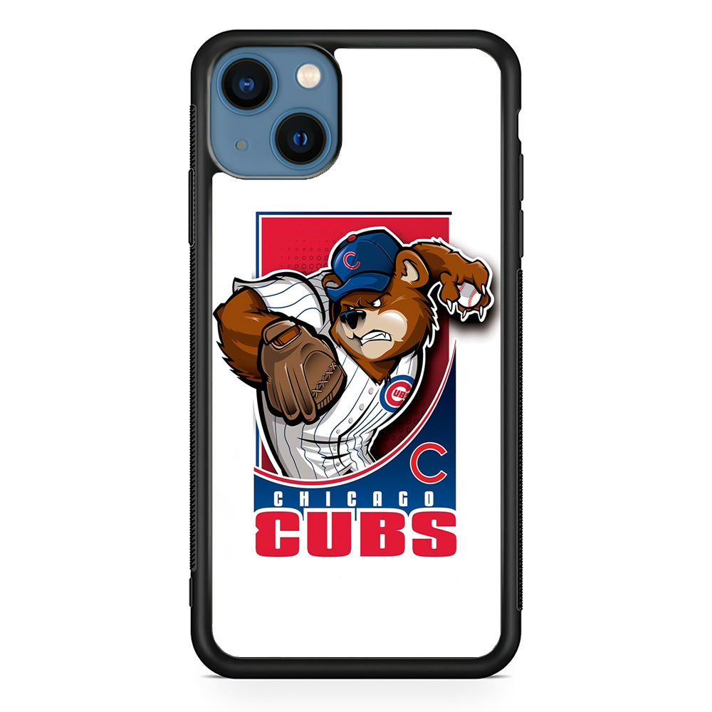 Baseball Chicago Cubs MLB 001 iPhone 15 Plus Case-Phone Case-Rubber Black (2D Case)-Altracase