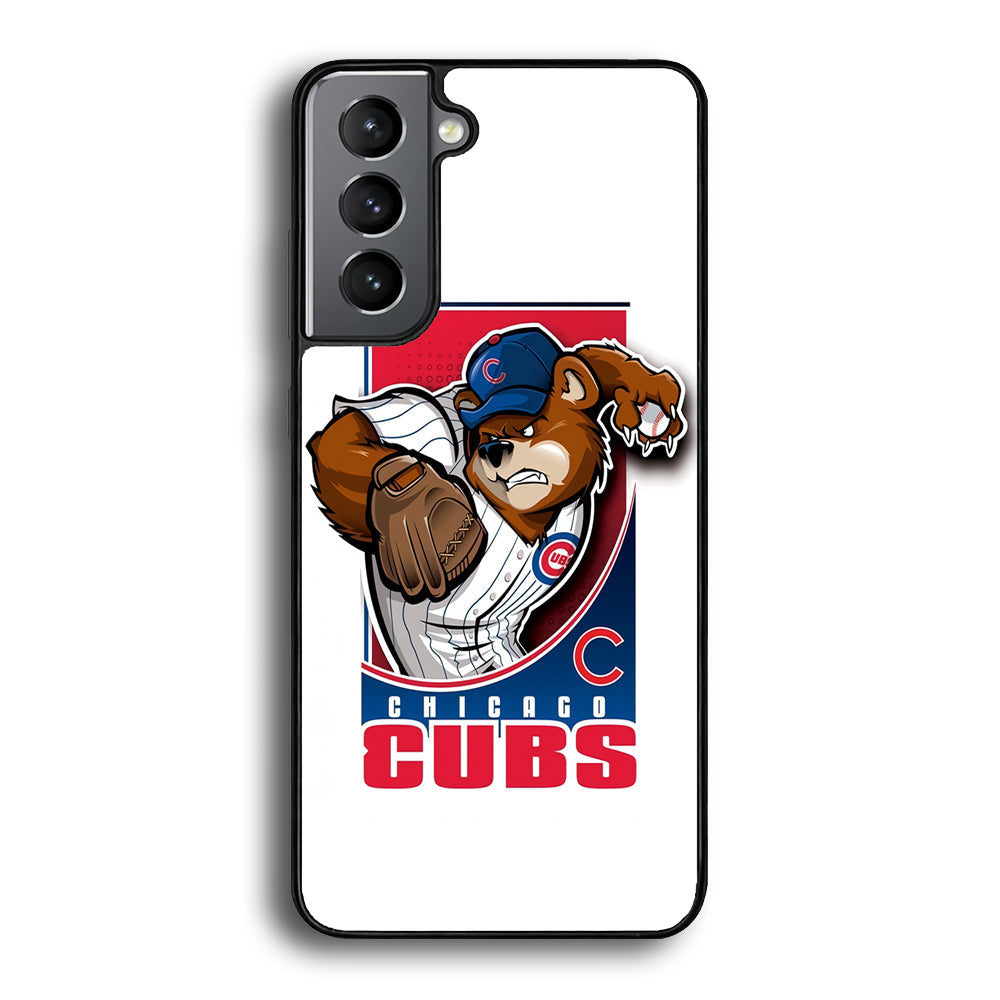 Baseball Chicago Cubs MLB 001 Samsung Galaxy S25 Case-Phone Case-Rubber Black (2D Case)-Altracase