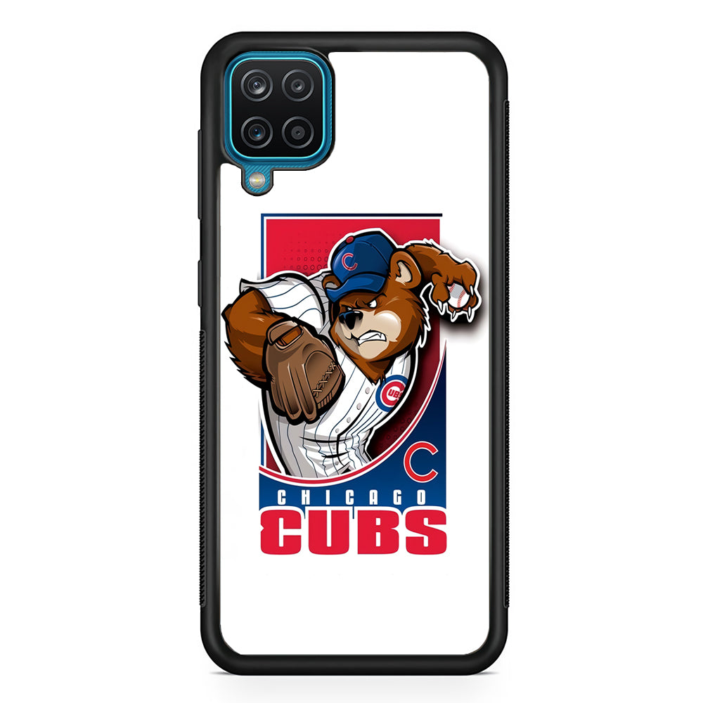 Baseball Chicago Cubs MLB 001 Samsung Galaxy A12 Case-Phone Case-Rubber Black (2D Case)-Altracase