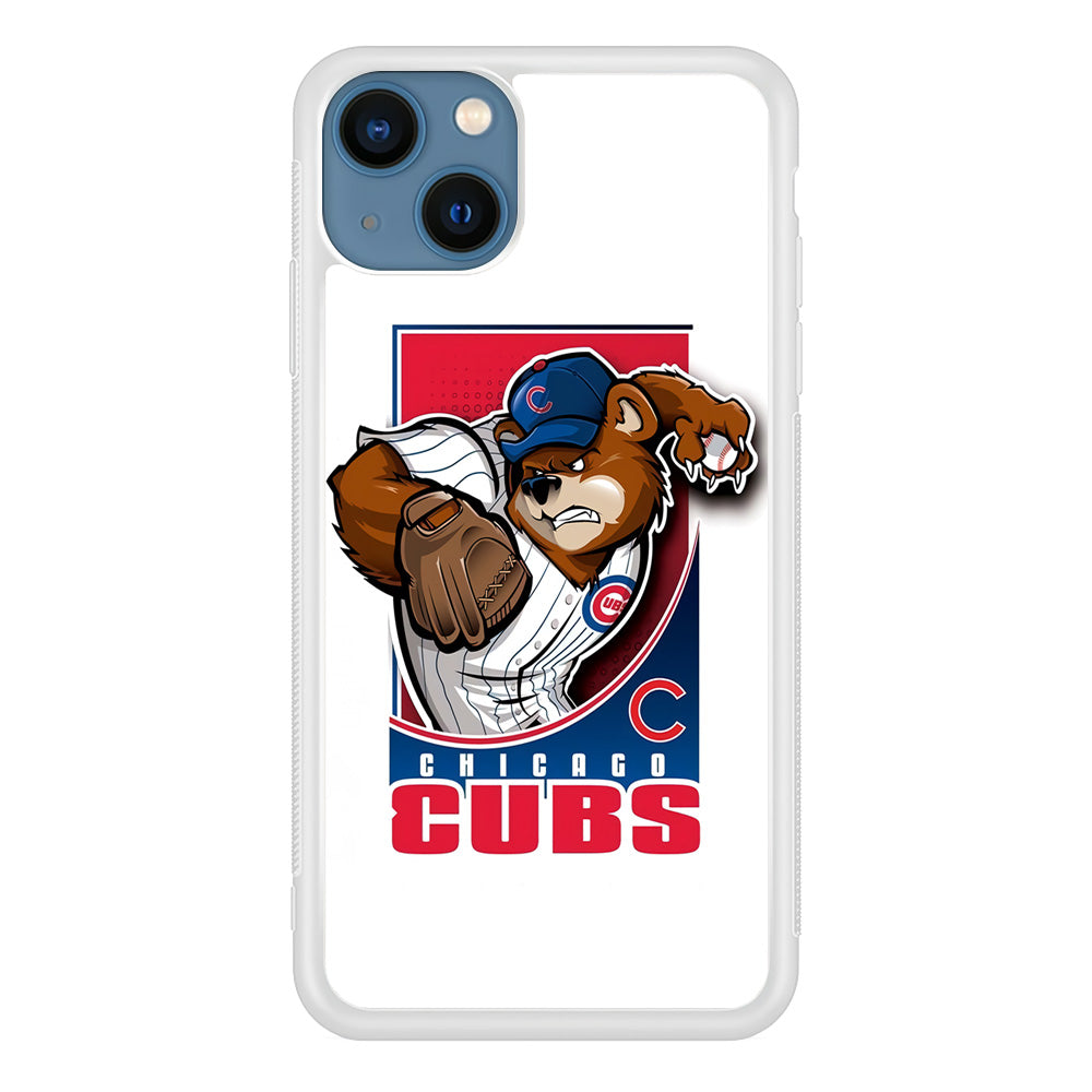 Baseball Chicago Cubs MLB 001 iPhone 15 Plus Case-Phone Case-Rubber White (2D Case)-Altracase