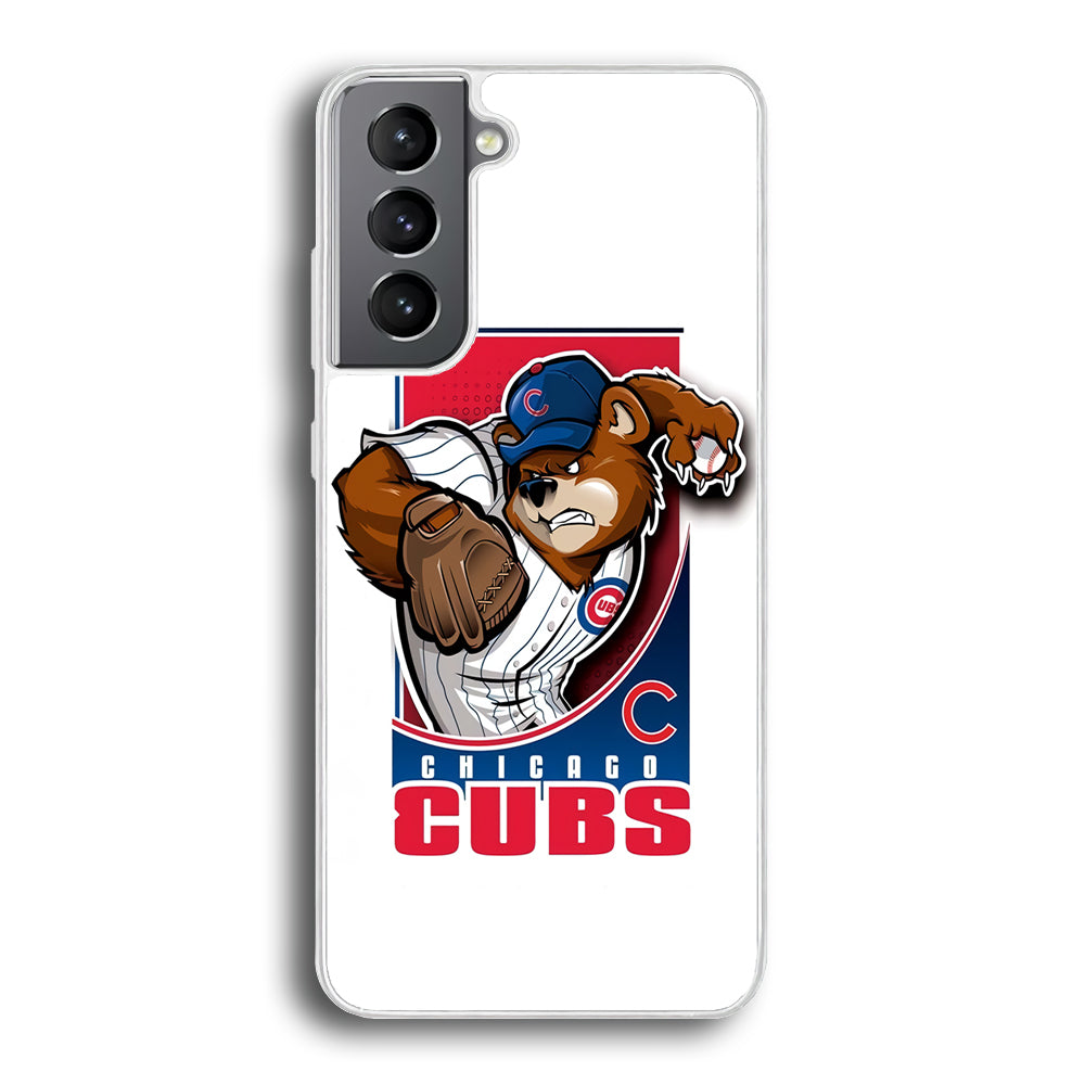 Baseball Chicago Cubs MLB 001 Samsung Galaxy S21 Plus Case-Phone Case-Rubber White (2D Case)-Altracase