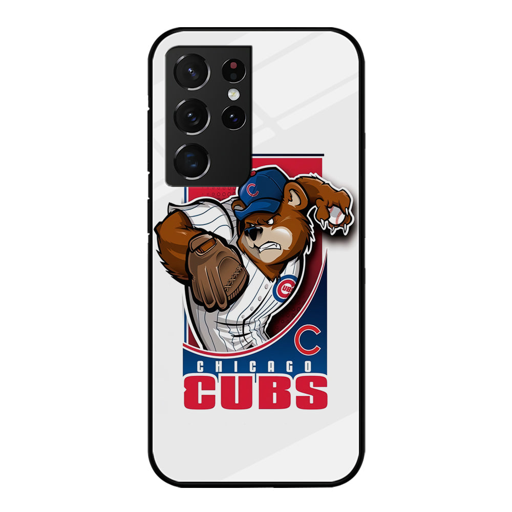 Baseball Chicago Cubs MLB 001 Samsung Galaxy S22 Ultra Case-Phone Case-Tempered Glass Case-Altracase